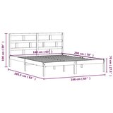  Okvir za krevet od masivne borovine bijeli 160 x 200 cm | shoptok.hr