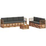  Setovi sofa 8 pcs Prirodna i antracit Čvrsto drvo akacije | shoptok.hr
