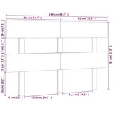  Uzglavlje za krevet crno 164 x 3 x 81 cm od masivne borovine | Eponuda.com