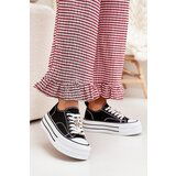 Boto Women's Platform Sneakers With Golden Pins Black Fiorina | Shoptok.si