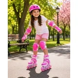 Dječiji set rolera sa kacigom i štitnicima RS9014A, Roze