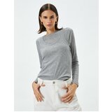 Koton Long-Sleeve T-Shirt With Crew Neck Two-Piece Look. Cene