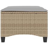 vidaXL Vrtni stolčki z blazinami 2 kosa Bež 55x55x36 cm Poly Rattan | Shoptok.si