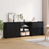  Kreveta 3 pcs Crni hrast 70 x 41 x 75 cm Konstruirano drvo | shoptok.hr