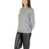 Only Puloverji ONLRENE LIFE LS BUTTON O-NECK CC KNT 15350612 Siva | Shoptok.si
