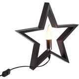 Vilde Lesena namizna svetilka, črna zvezda, 34,5 cm, (5000093835) | Shoptok.si