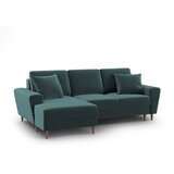 Cosmopolitan Design Petrolej zelena baršunasti sklopiva/s prostorom za odlaganje kutna garnitura (s lijevim kutom/s ležaljkom) Kyoto – | shoptok.hr