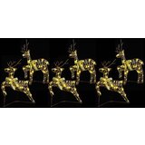 vidaXL LED irvasi s 180 LED svjetlima 6 pcs Zlatno 64 x 42 x 15 cm PET | shoptok.hr