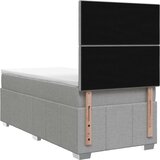  LED okvir za krevet s madracem Svjetlosiva 90 x 190 cm Tkanina | shoptok.hr
