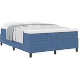  postelja z box springom z vzmetnico modra 140x200 cm žametna tkanina, (22081272) | Shoptok.si