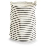 Koš za perilo Zeller Stripes (48 x 38 cm, z ročaji, sivo-bež, tkanina)