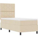  Krevet s box springom s madracem Bež 80x200 cm Tkanina | shoptok.hr