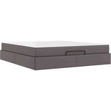  Posteljni okvir z vzmetnico Siva 180 x 200 cm Umetna koža | Shoptok.si