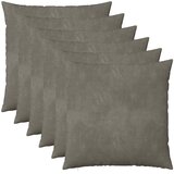  Presvlaka za jastuk 6 pcs HEERLEN Svjetlosiva 55 x 55 cm Baršun | shoptok.hr