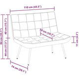 vidaXL Klupa tamnosiva 110x74x84 cm baršunasta | shoptok.hr