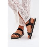 Boto Women's Sandals With Braiding On Decorated Platform Black Velara | shoptok.hr