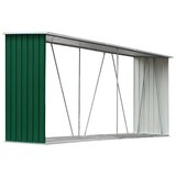  Ostava za drva od pocinčanog čelika 330x84x152 cm zelena | shoptok.hr