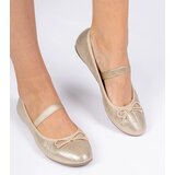 Gemre Golden women's ballet flats with an elastic bow Lerona | shoptok.hr