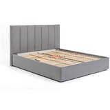Bonami Selection Siva oblazinjena zakonska postelja s prostorom za shranjevanje z letvenim dnom 160x200 cm Thessa Bold Line – | Shoptok.si