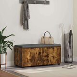  Klupa za hodnik s jastukom Dimljeni hrast 100 x 38 x 46 cm | shoptok.hr