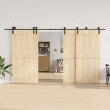  Komplet opreme za drsna vrata 400 cm jeklo črne barve, (22046908) | Shoptok.si