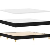 vidaXL Krevet s kutijom s madracem crni 200x200 cm tkanina | shoptok.hr