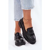 EVENTO Classic Women's Moccasins Made Of Eco Leather Black Enticca | Shoptok.si