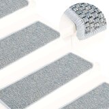 vidaXL Samolepilne preproge za stopnice sisal 15 kosov 65x25 cm modre | Shoptok.si