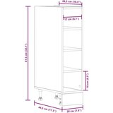  Donji dio ormarića dimljeni hrast 20x44 5x81 5 cm izrađeno drvo | shoptok.hr