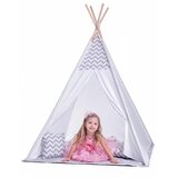 Molarem Home Dječji tipi šator TEEPEE TENT 124x124x170 cm s prostirkom i 2 jastuka | shoptok.hr