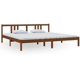  Za krevet od masivnog drva smeđa boja meda 200 x 200 cm | shoptok.hr