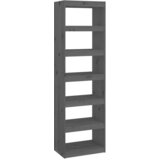 Furnova Knjižna omara/pregrada siva 60x30x199,5 cm trdna borovina, (21933140) | Shoptok.si