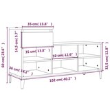 Ormarić za cipele sjajni bijeli 102x36x60 cm konstruirano drvo | shoptok.hr