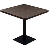 vidaXL Kvadratni stol za bistro od MDF-a i čelika 80x80x75 cm tamni pepeljasti | shoptok.hr