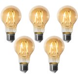 LUEDD Komplet 5 E27 zatemnitvenih LED žarnic A60 zlata 3W 310 lm 2200K u