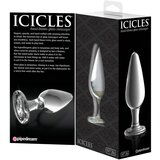 Icicles br. 26 - stožasti stakleni analni dildo (proziran) | shoptok.hr