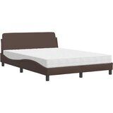  Krevet s madracem Dover smeđi 120 x 200 cm od umjetne kože | shoptok.hr