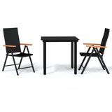  3-dijelni vrtni blagovaonski set crni | shoptok.hr