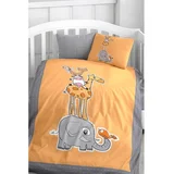 Mila Home Bombažna otroška posteljnina za otroško posteljico z rjuho/4-delna 100x150 cm Orange Animal –