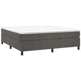  Box spring postelja z vzmetnico temno siva 160x200 cm žamet, (20725211) | Shoptok.si