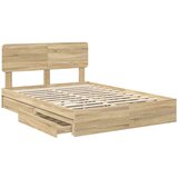  Postelja s shranjevanjem z vzglavjem Sonoma hrast 140 x 200 cm, (5000106027) | Shoptok.si
