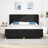  Krevet s opruga kutije s madracem Crna 200 x 200 cm tkanina | shoptok.hr