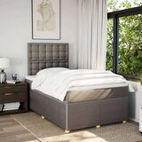 vidaXL Box spring postelja z vzmetnico taupe 120x190 cm blago, (21304394) | Shoptok.si