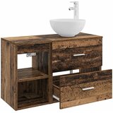  Set namještaja za kupaonicu 2 kom. Staro drvo Konstruirano drvo Smeđa 49,5 x 41 x 80 cm | Shoptok.si