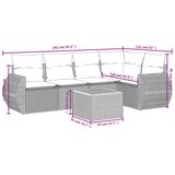  6-dijelni set vrtnih sofa od poliratana s jastucima sivi | shoptok.hr