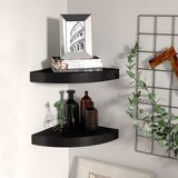 vidaXL Plutajuće kutne police 2 kom crne 25 x 25 x 3,8 cm MDF Cijene