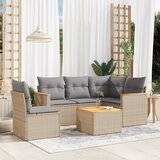 vidaXL 6-dijelni set vrtnih sofa s jastucima bež od poliratana | shoptok.hr