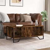 vidaXL Klubska mizica dimljeni hrast 100x51x40 cm inženirski les | Shoptok.si