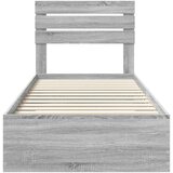  Okvir za krevet Sivi Sonoma i srebrna 75 x 190 cm | shoptok.hr