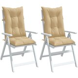 vidaXL Jastuci za stolice 2 kom prošarano bež 120x50x7 cm od tkanine | shoptok.hr